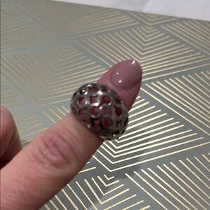 Coach Silver Geometric Ring